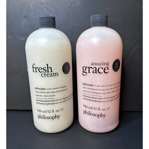 PHILOSOPHY~FRESH CREAM & AMAZING GRACE SHOWER GEL ~32 fl. oz. - HUGE *NEW*